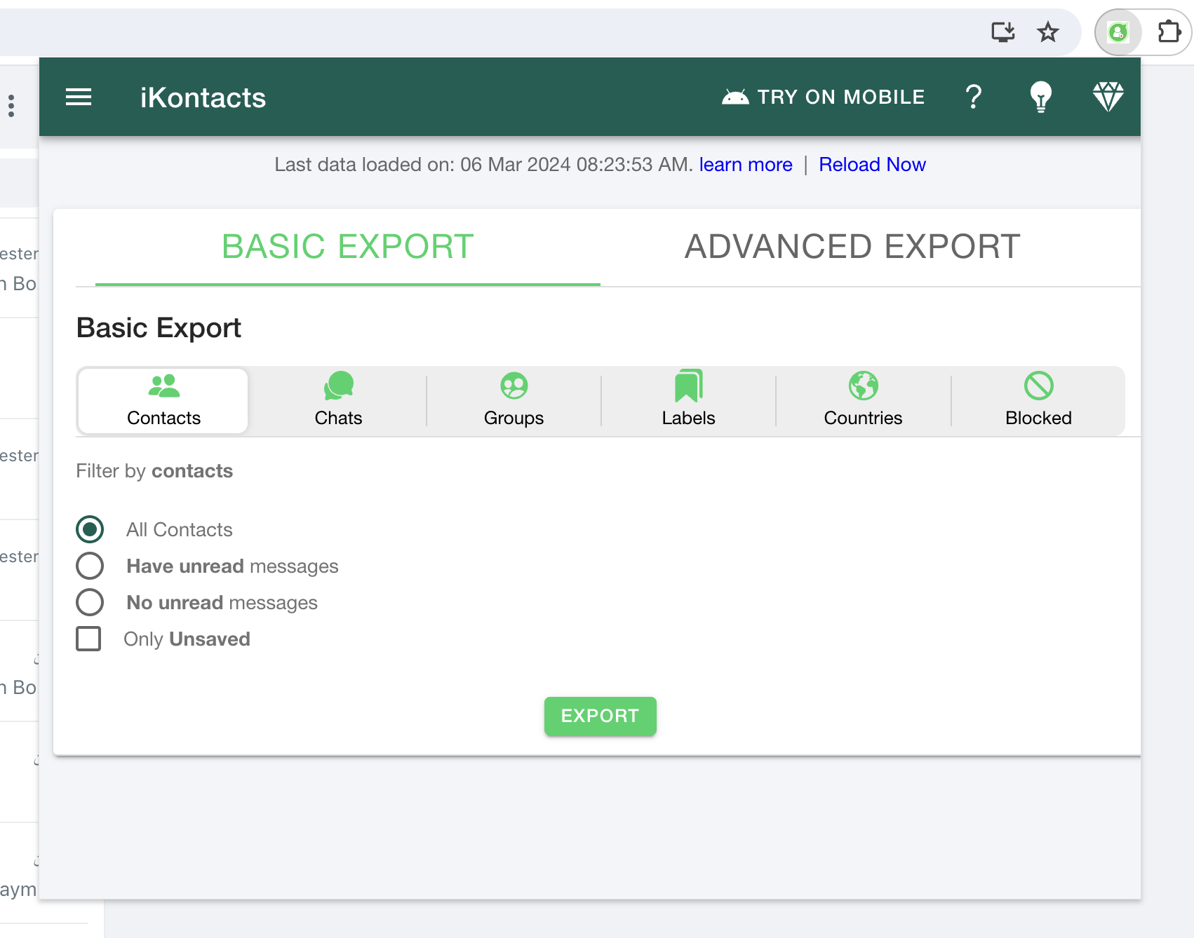 iKontacts: Exporting WhatsApp Group Contacts - Download, Extract, Save, and Organize effortlessly!